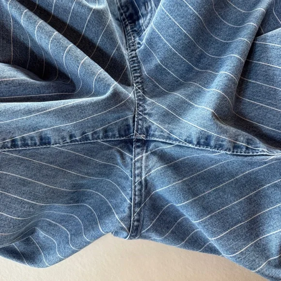 Madewell The Perfect Vintage Crop Jean High-Rise Pinstripe Edition L3915 (32) - Picture 13 of 16